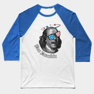 Patriotic Independence Day Ben Drankin Lit Baseball T-Shirt